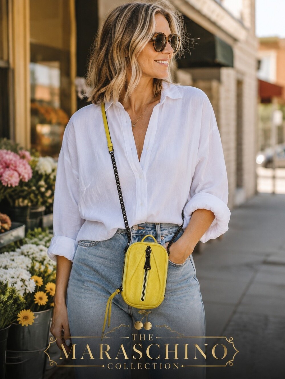 Aimee Kestenberg Tamitha Yellow Leather Phone Crossbody